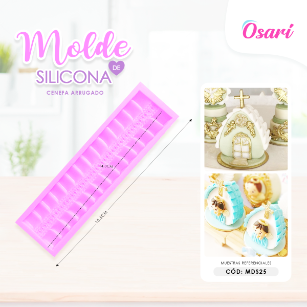 TECHO PARA DULCES TEMÁTICOS - CENEFA ARRUGADO - PASCUA - MOLDE DE SILICONA